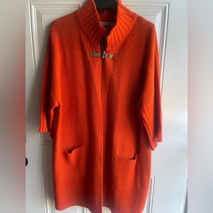 Topper/car coat with 3/4 sleeves